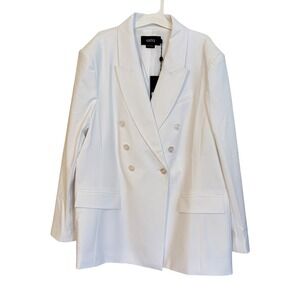 GSTQ Snow White Double Breasted Blazer Women's Size 22 NWT